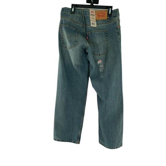 Levi's 550 Denim Jeans Womens 10M Husky Relaxed Tapered Leg Adjustable Blue NWT - Picture 2 of 9